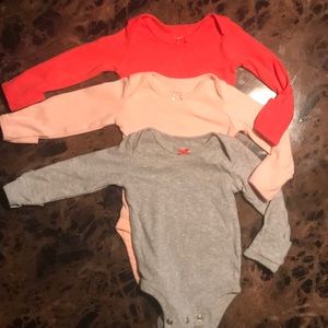 Just One You 3 Pack Long Sleeve BodySuits